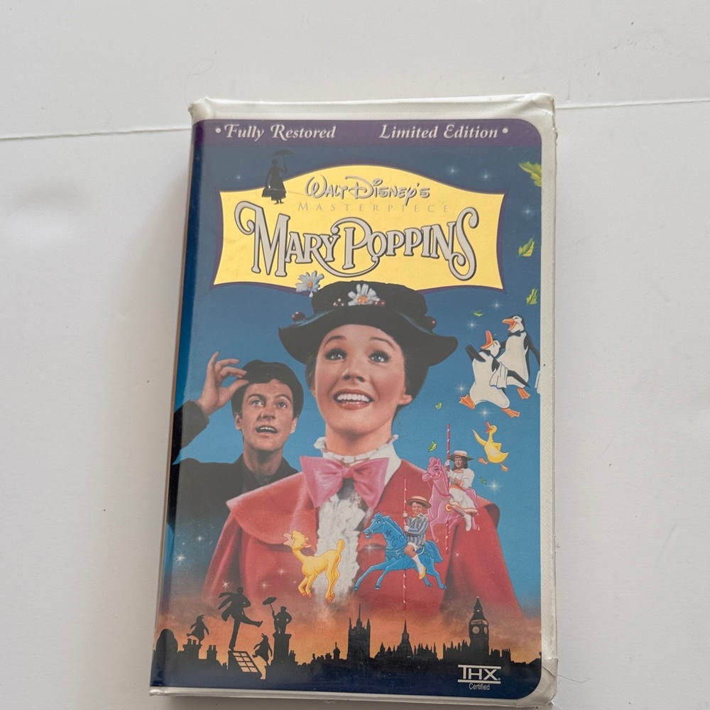 Disney Mary Poppins VHS with Colorful Cover Art